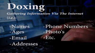 Doxing Gathering information via intermet