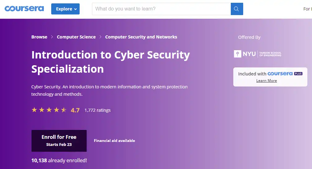 Introduction to Cyber Security Specialization